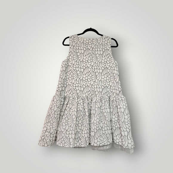 MAJE Dress Womens Size 3 US Large Reflet Embroidered In Blanc Boat Neck New - Picture 2 of 11